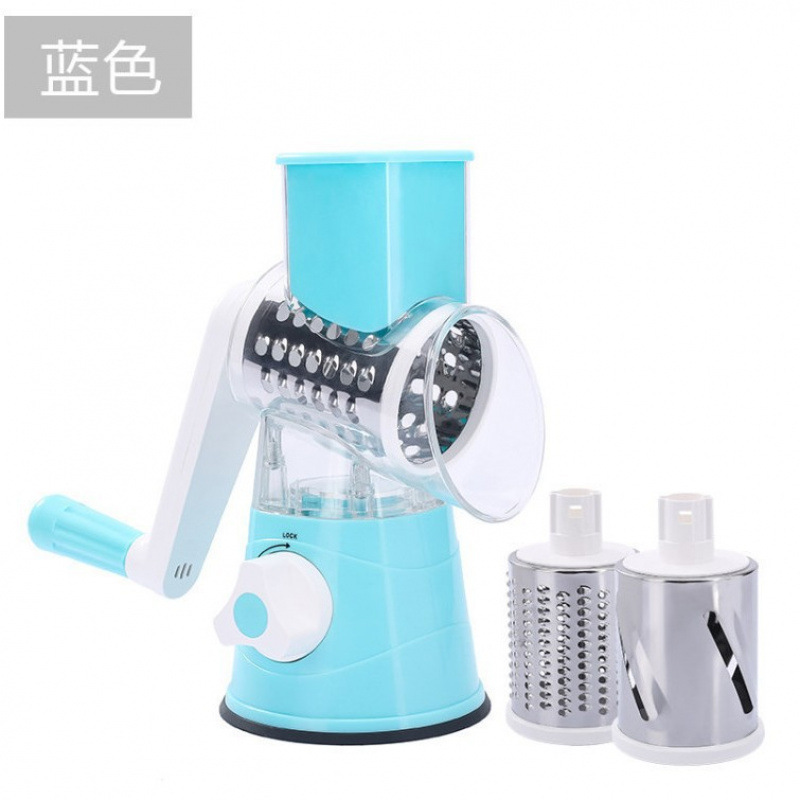 Cross-border kitchen multi-functional drum vegetable slicer, grater, potato slicer, cheese maker, hand-cranked household grater