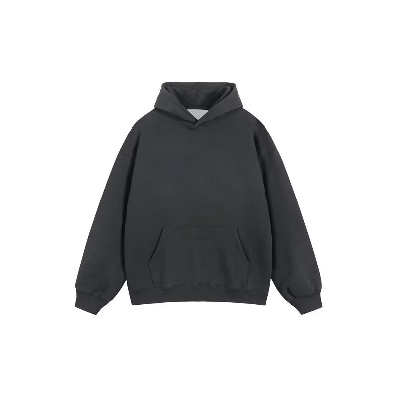 430g men's wear: A major American streetwear brand for the 2025 autumn/winter season - solid color hooded sweatshirt, loose fleece sweatshirt set for men