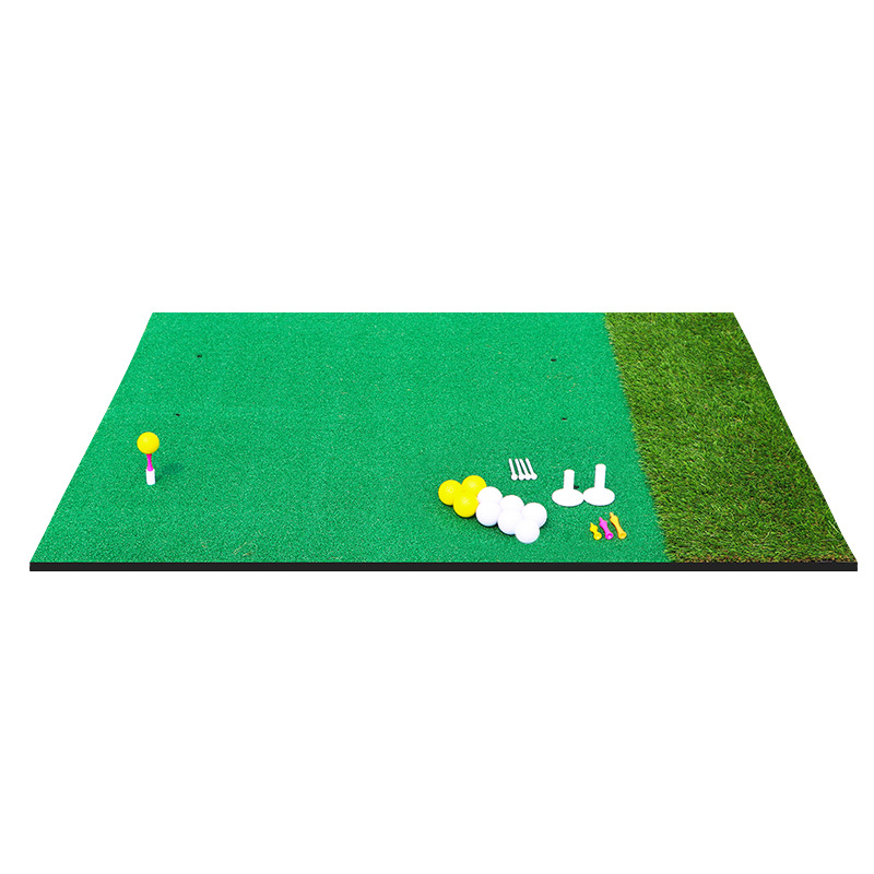 Golf hitting mat indoor/outdoor double grass practice mat set, made of high-elastic EVA material, source manufacturer, multi-functional.
