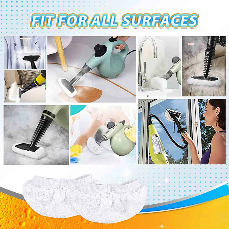 Universal microfiber cloth cover for handheld steam cleaners, washable and reusable replacement cloth.