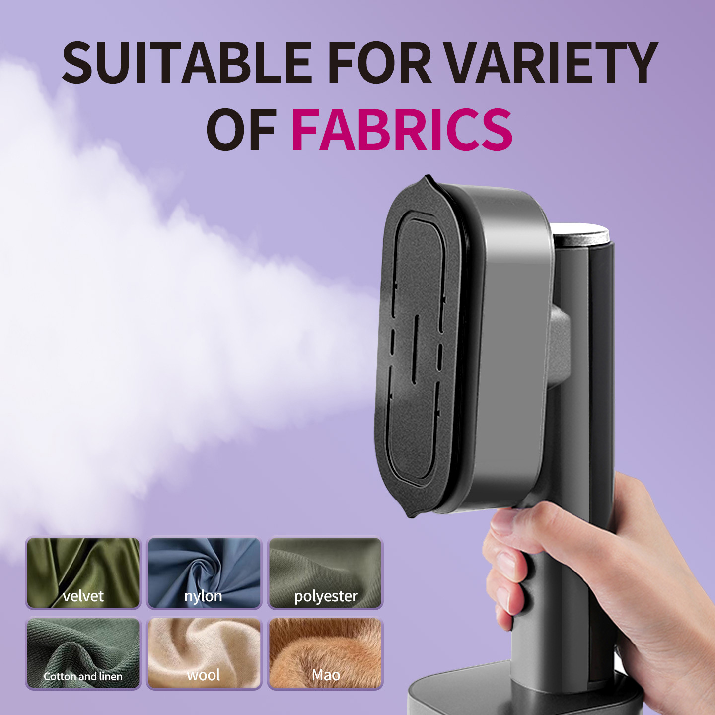 New cross-border product: Handheld color screen rotating steam iron, high-power garment steamer, small electric iron.