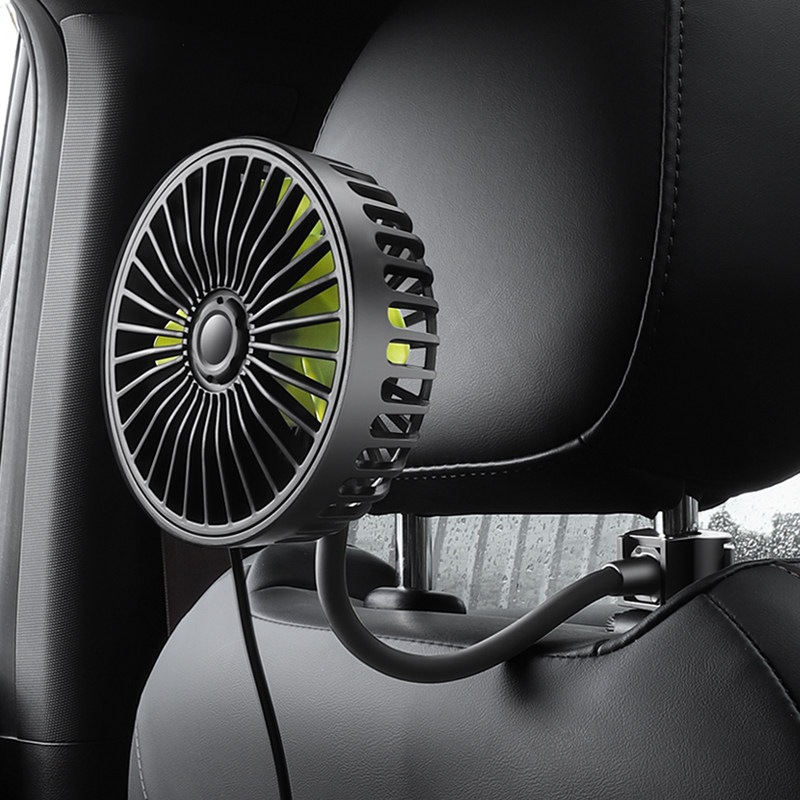 A 12V24V universal car interior cooling device with usb interface for the rear row small fan. It is a car temperature dissipation and cooling electric fan