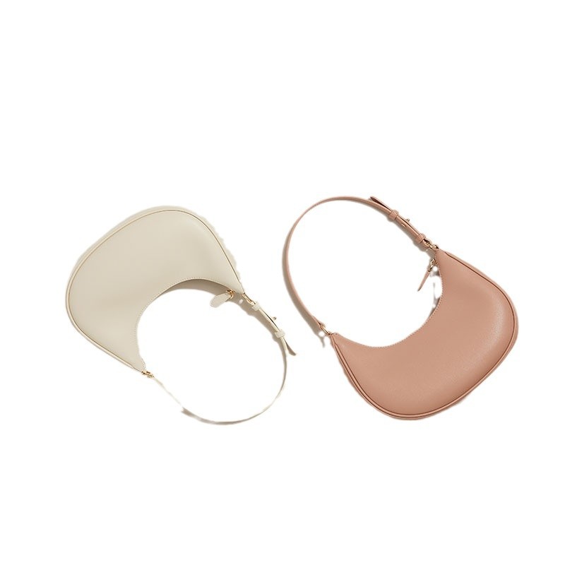 Genuine Leather Underarm Bag for Women, High-End Style, 2026 New Arrival, Half-Moon Bag, Baguette Crescent Bag, Crossbody Bag, Niche Style, High-Quality Shoulder Bag