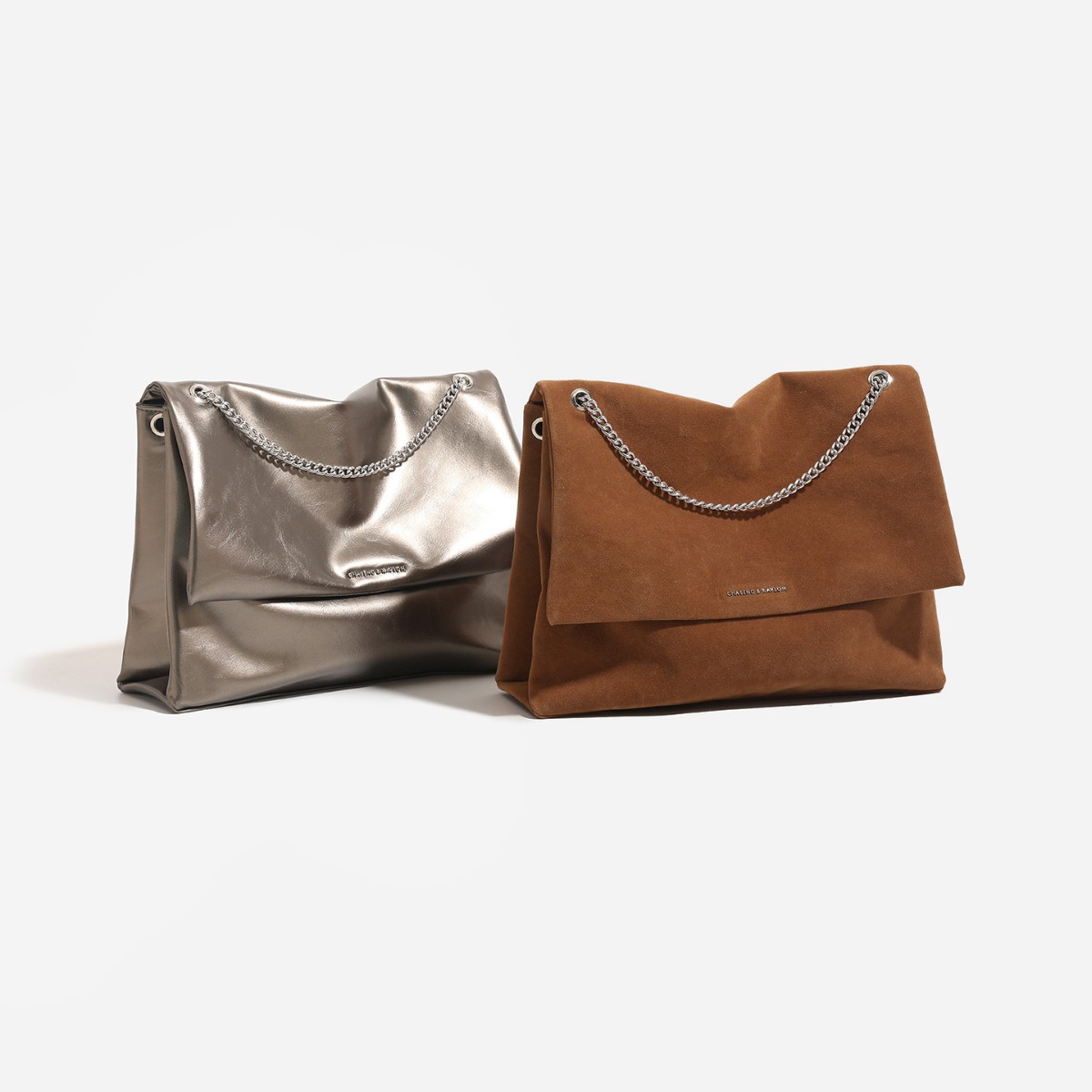 Korean style high-end large capacity tote bag with chain shoulder bag, women's 2025 new style, versatile for commuting and computer crossbody bag.