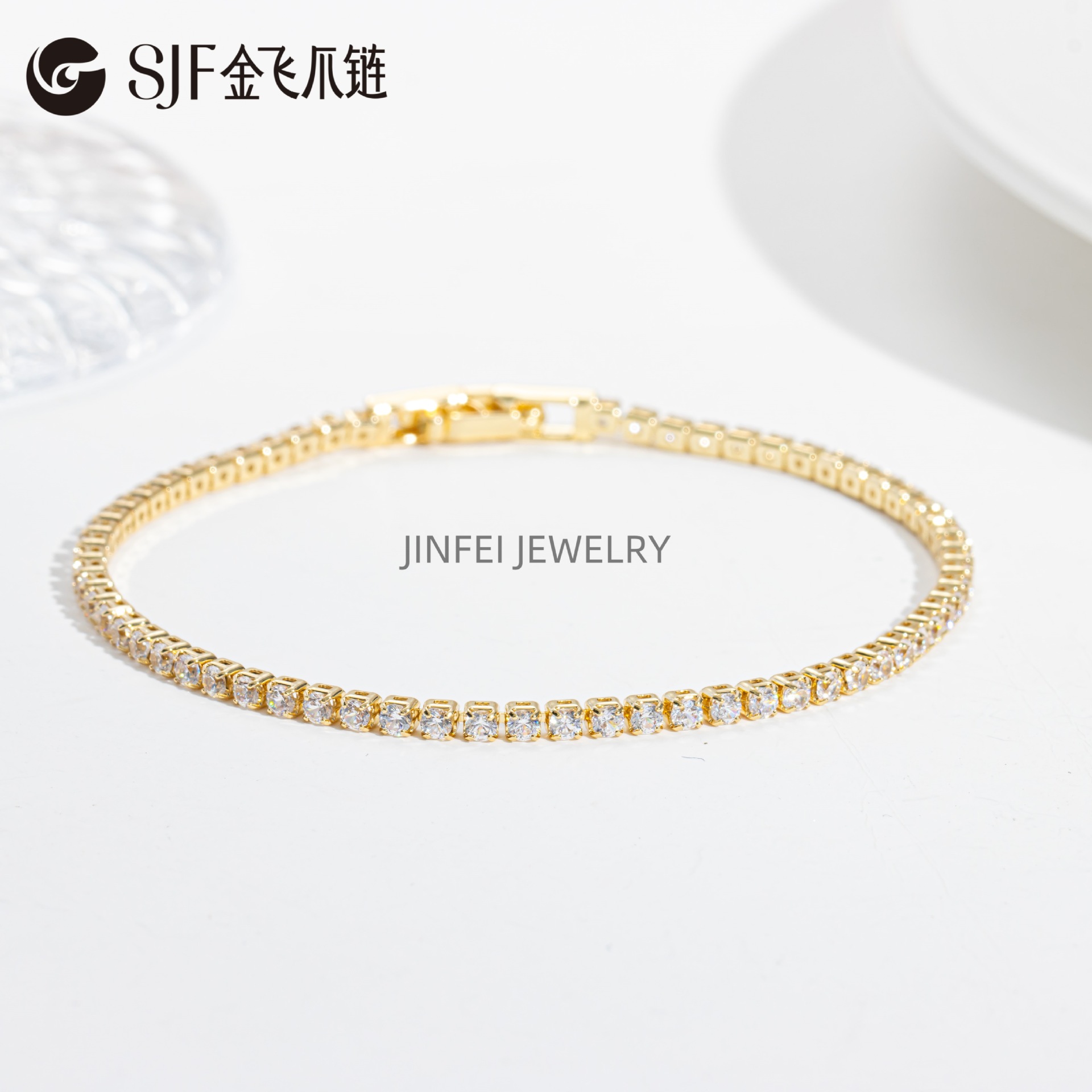 TennisChain's simple and light luxury small-sized Perfect diamond Zircon tennis bracelet is a cross-border bestseller sold directly by the manufacturer