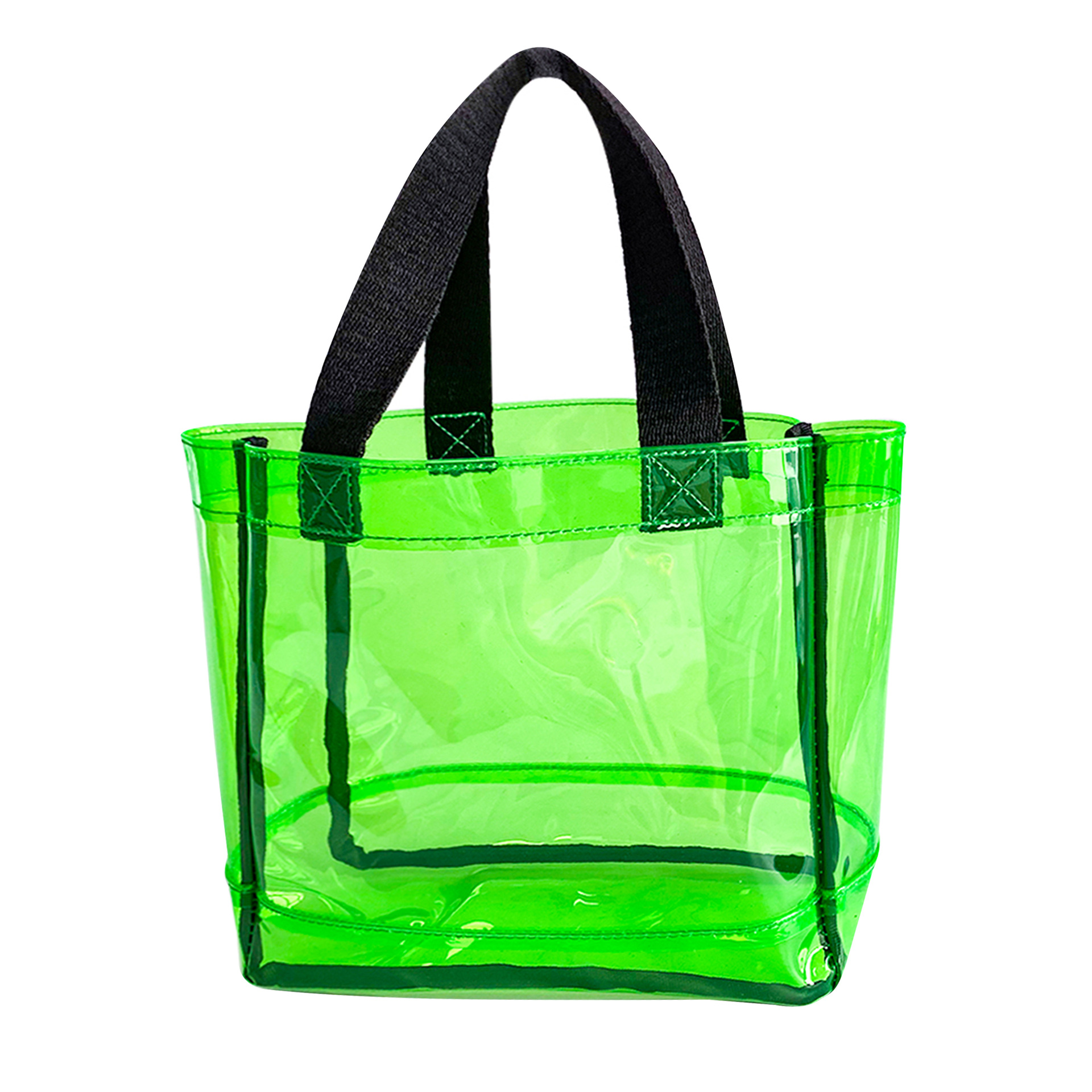 Factory direct stock of transparent PVC anti-frozen fruit tote bags, portable waterproof storage bags, and gift shopping bags.