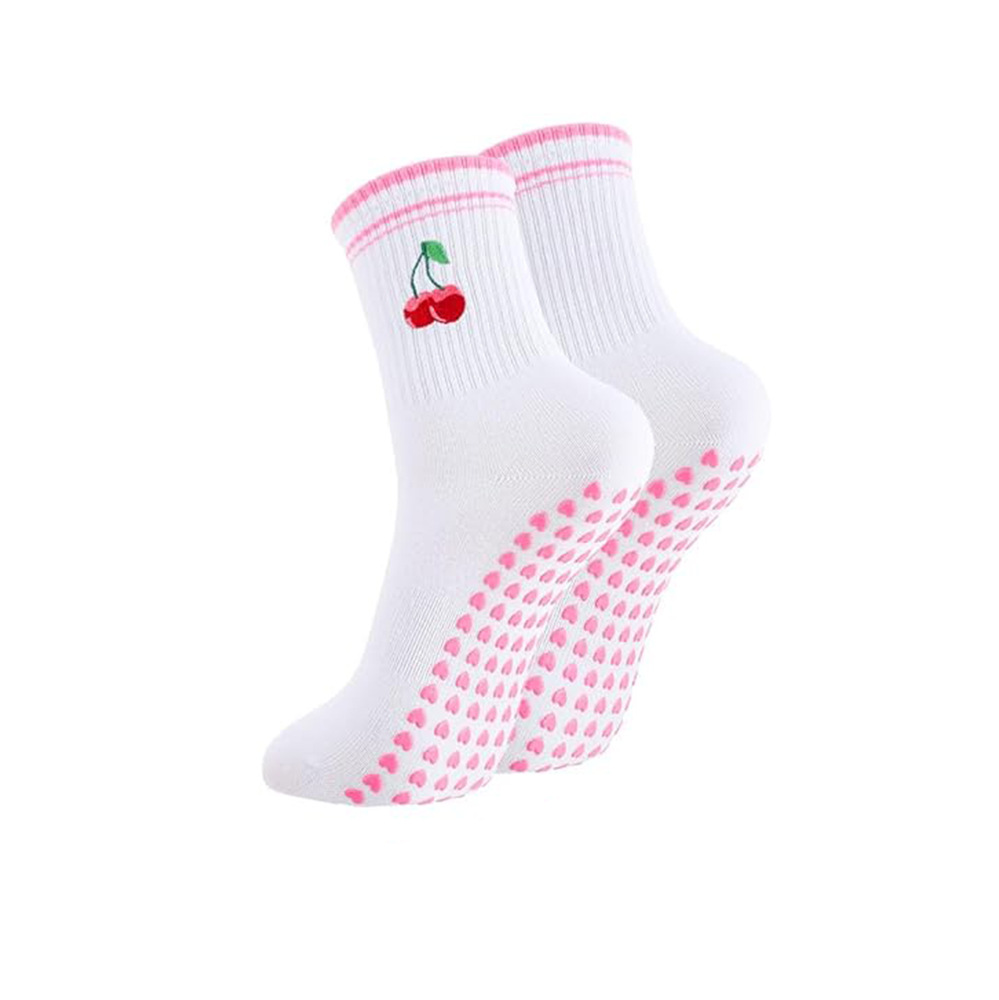 Amazon Women's Yoga Socks Autumn/Winter Mid-Calf Floor Socks Fitness Dance Pilates Professional Non-Slip Sports Socks