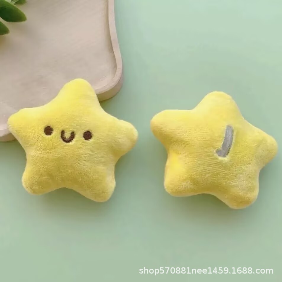 Star pendant, cute cartoon ornament, girly plush doll accessory, clothing bag, five-pointed star brooch, accessories