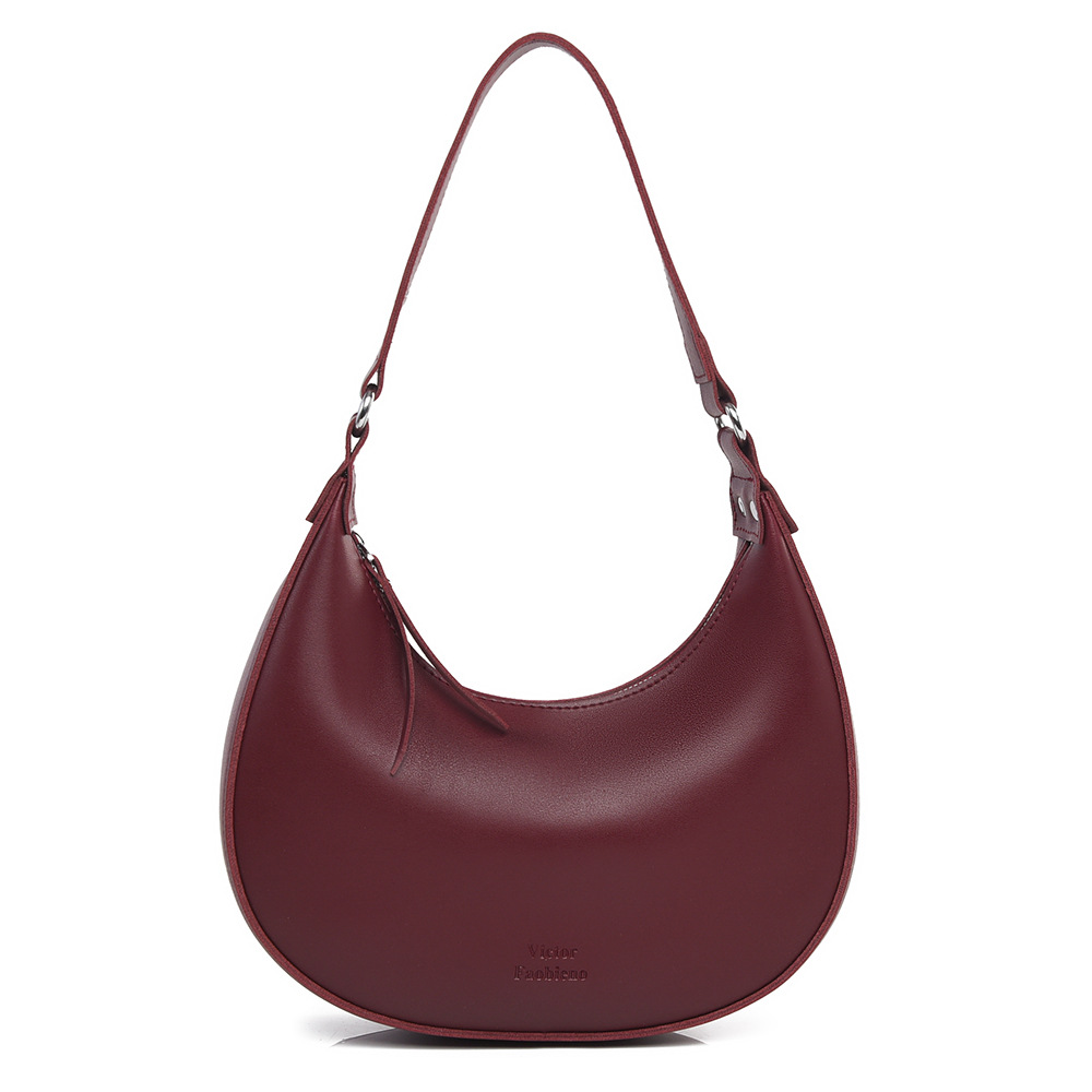 New cross-border niche design women's bag, trendy, simple, unique crescent-shaped bag, popular online, versatile, handbag, shoulder bag, underarm bag.