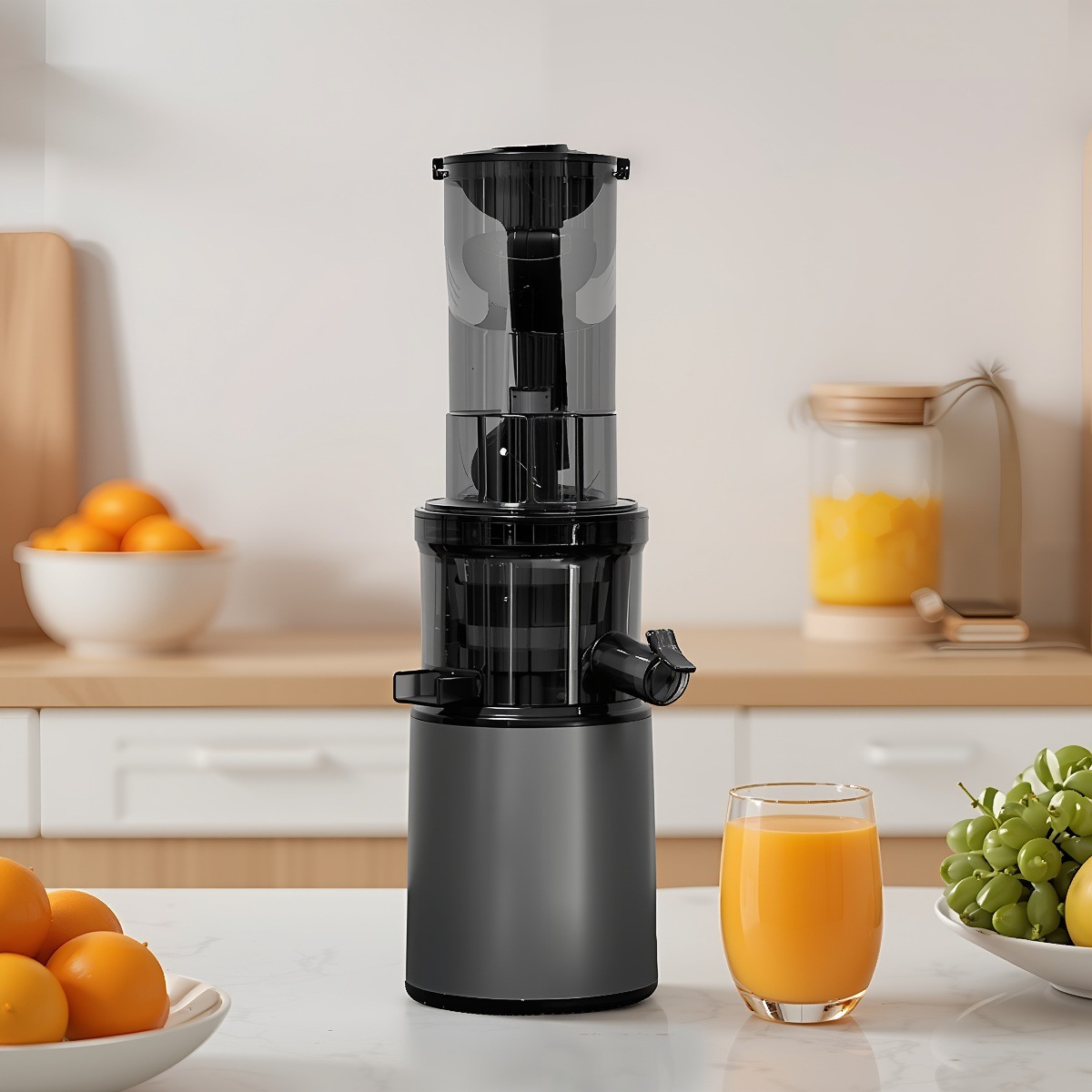 Cross-border slow-speed juicer, large-diameter household juicer, multi-functional and fully automatic juice separator
