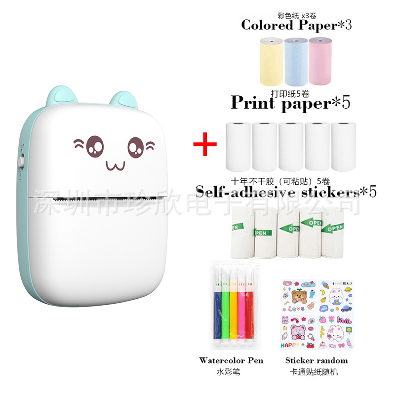 c9 mini printer for foreign trade, photo printer, wireless connection to mobile phone, error printer, portable printer