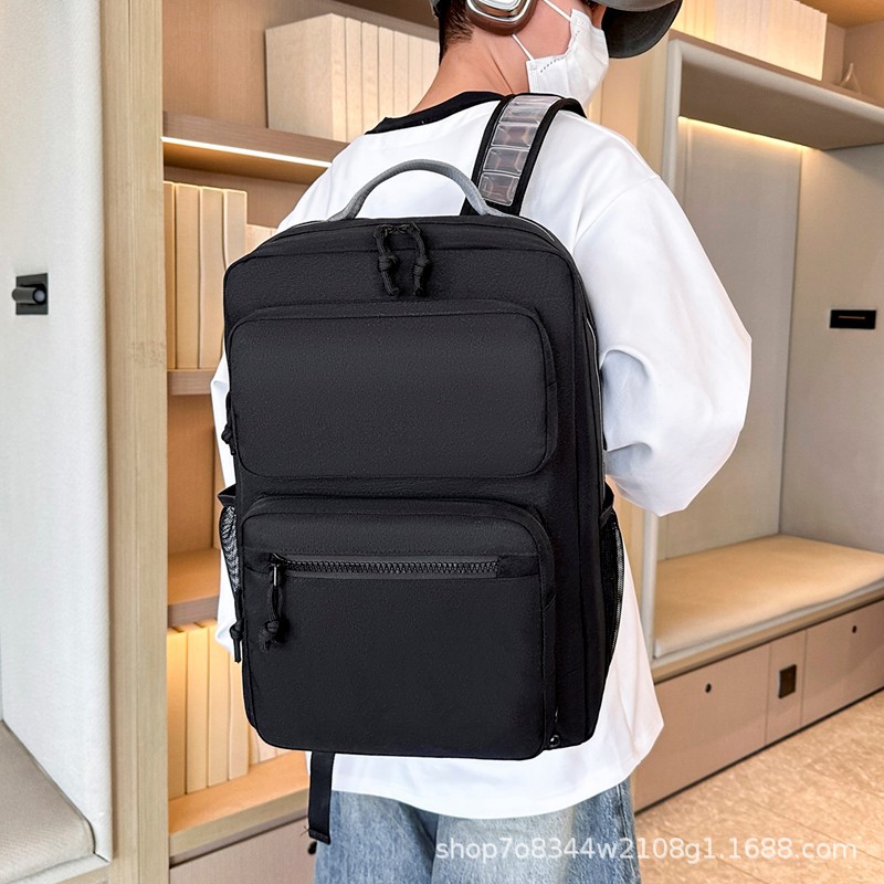 Stylish and sporty backpack for high school students, women's laptop travel bag, training and fitness trendy large bag
