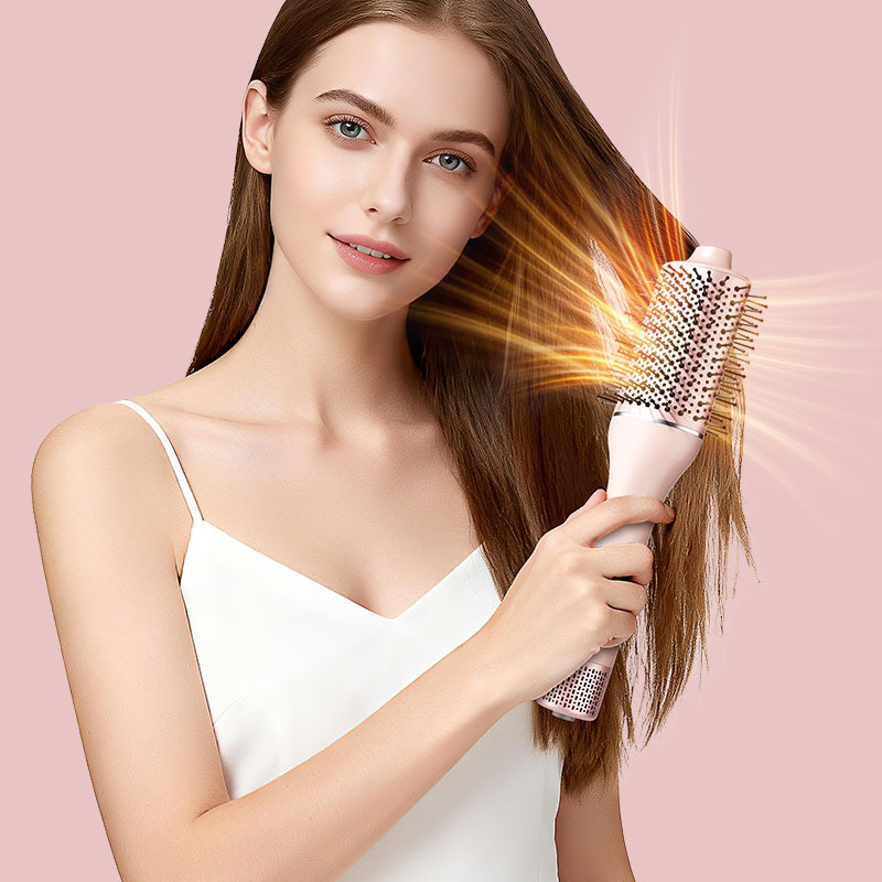 New cross-border hair straightening comb and hair dryer, multi-functional hot air comb for bangs, inward curling and straightening.