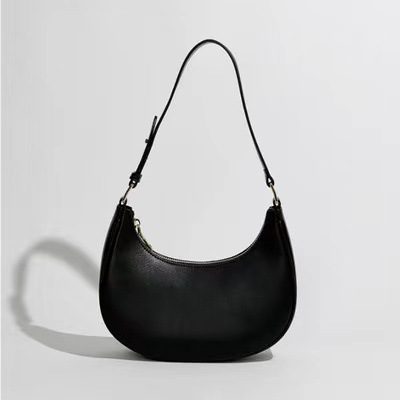 Spring minimalist shoulder bag, unique baguette bag, women's crossbody bag, 2025 new style, half-moon bag.