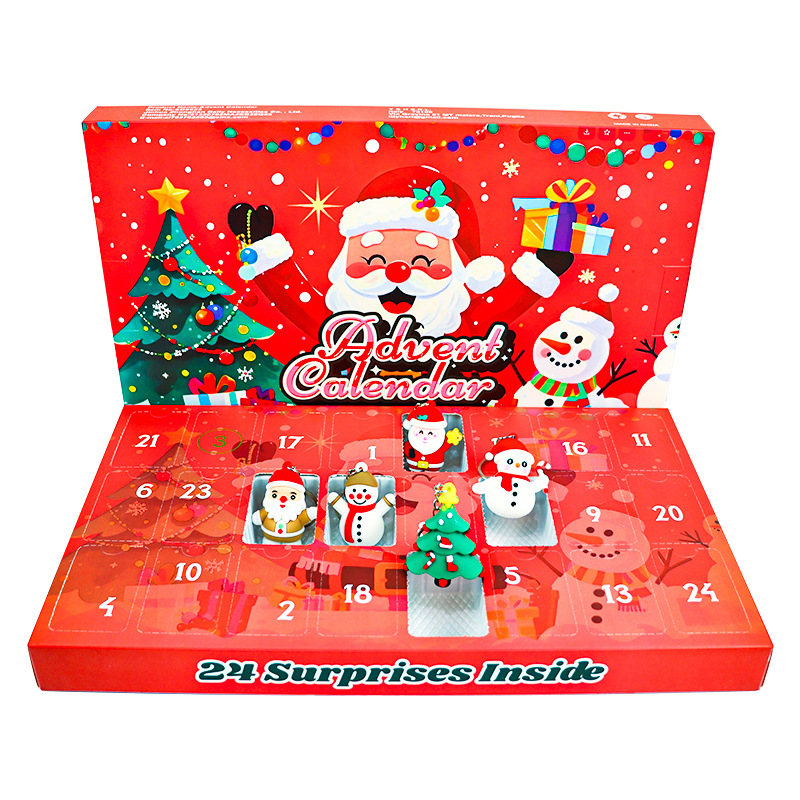Cross-border new Christmas blind box series, a 24-day countdown calendar for the arrival of Halloween with a tear-off box by a hole musician