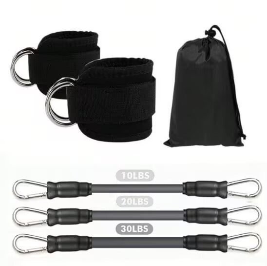 Factory direct sales of leg strength training equipment, fitness cable machine, ankle buckle Velcro resistance ankle straps.