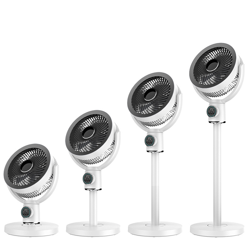 Wireless Air Circulator Fan, Dual-Head Vertical, USB Rechargeable, Smart Voice Control, Floor Standing, Cross-Border