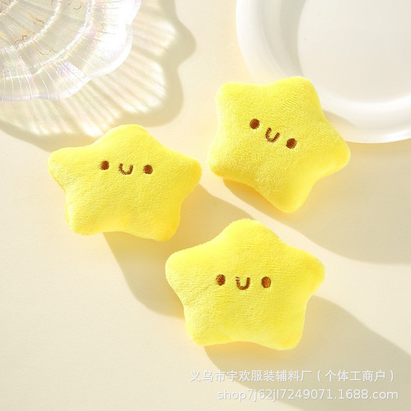 Cute Cartoon Plush Girl Five-Pointed Star Doll Keychain Accessories Shoes, Socks, Backpack Charms