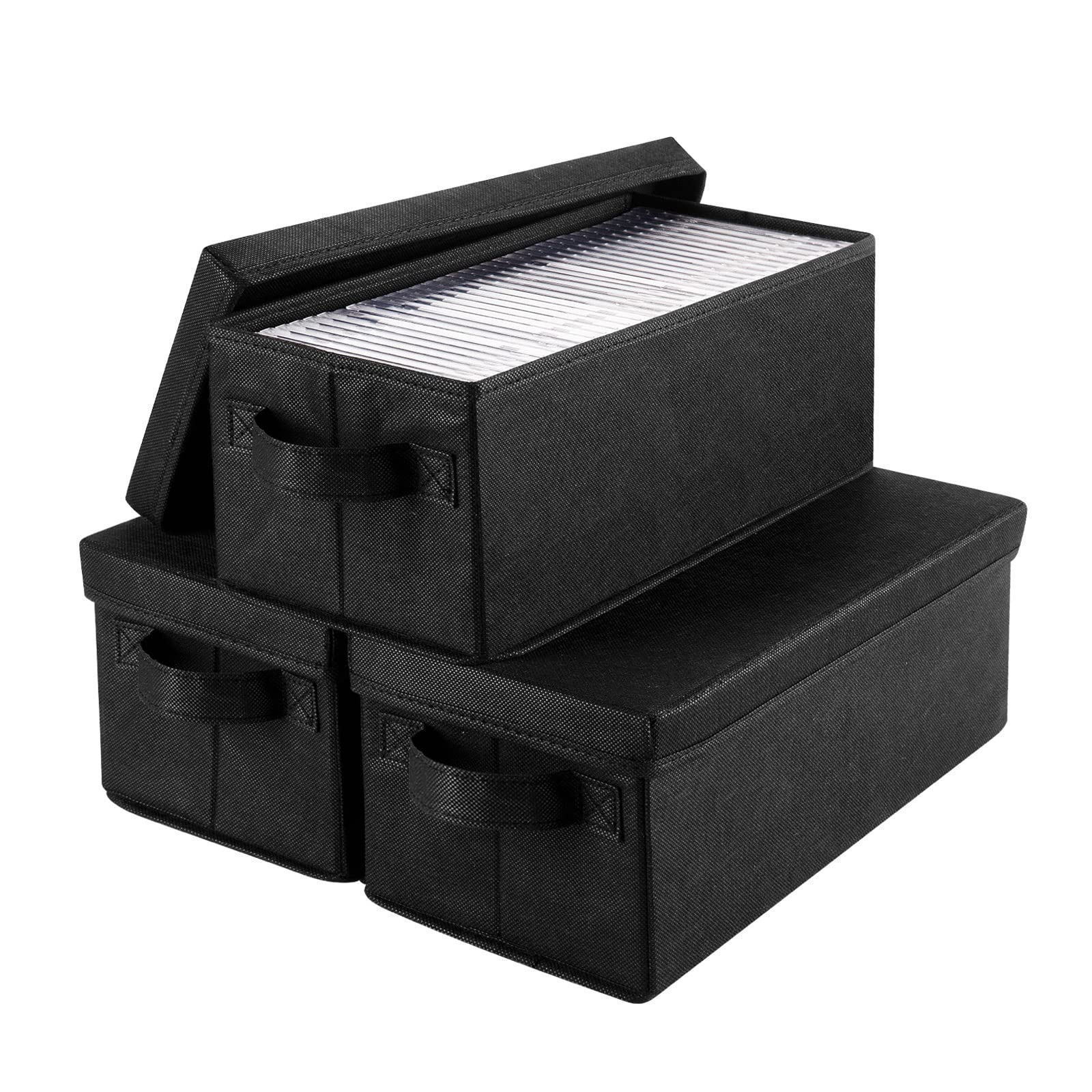 Amazon CD storage box with viewing window, CD protective cover, stackable, lidded, dustproof CD storage box
