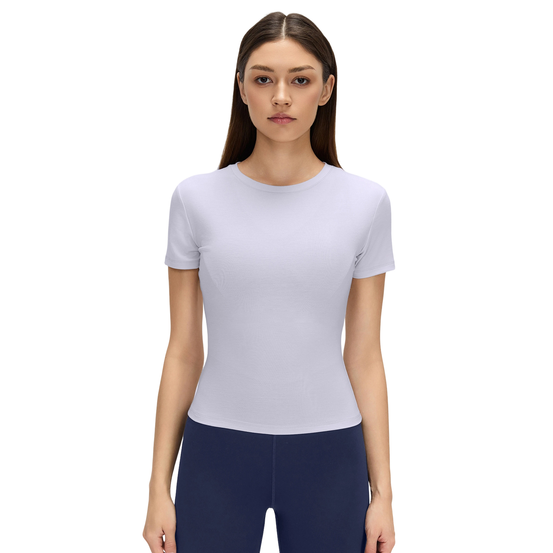 Women's Summer T-Shirt, Quick-Drying, Breathable, Yoga Wear, Short-Sleeve, Round Neck, Casual Running, Sports &amp; Fitness Top, D26080