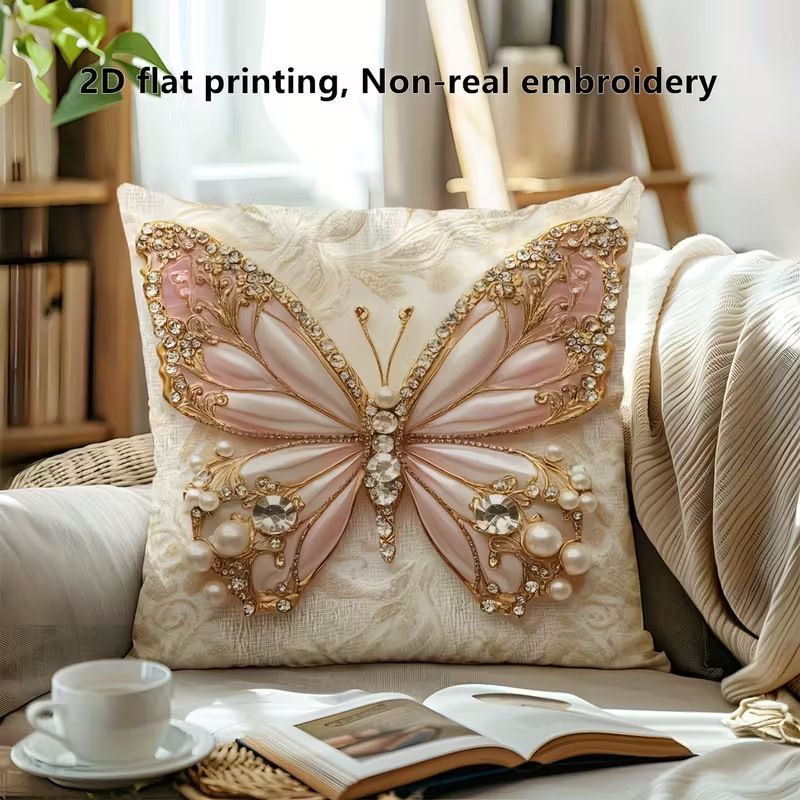 Cross-border Amazon best-selling cute pet animal series pillowcases, home sofa imitation embroidery short plush cushion covers