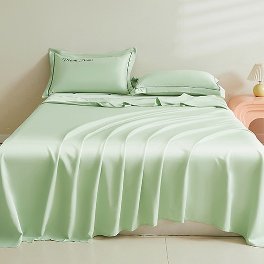 Summer cooling ice silk bed sheet, single piece, solid color, Class A, mother and baby grade, water-washed silk, not Tencel, single quilt sheet for naked sleeping.