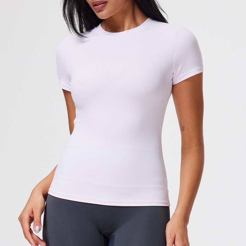 Skimss Kendall Jenner Crew Neck T-Shirt, Short Sleeve, Spring/Summer Sports Fitness Custom Printed Top, Skimss Style