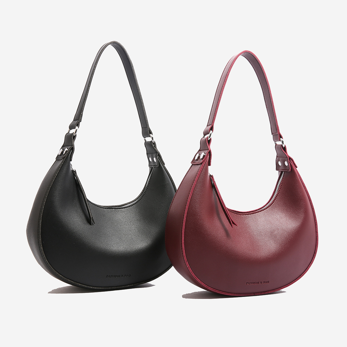 2025 Spring New Style Solid Color Half-Moon Bag, Elegant, Simple, Trendy Korean Style Shoulder/Crossbody/Handbag/Underarm Bag for Women