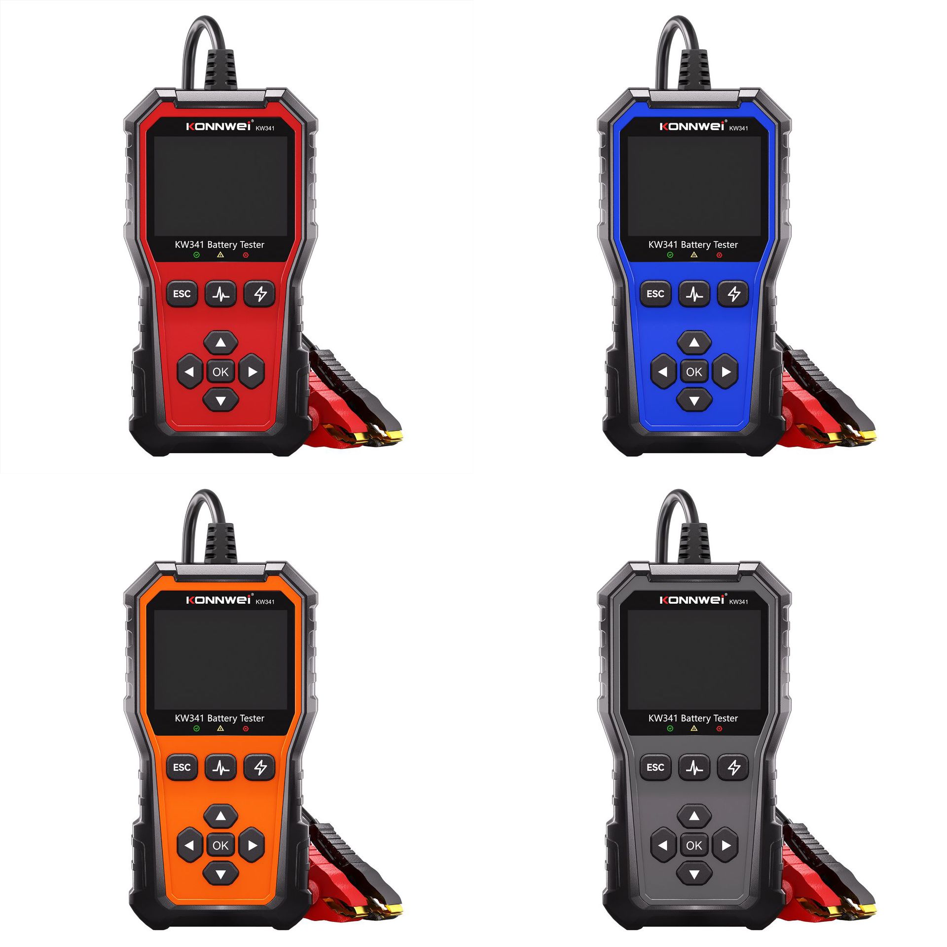 KW341, 6V 12V 24V Battery Tester, Battery Tester, Diagnostic Instrument, Scan Code to Check Results