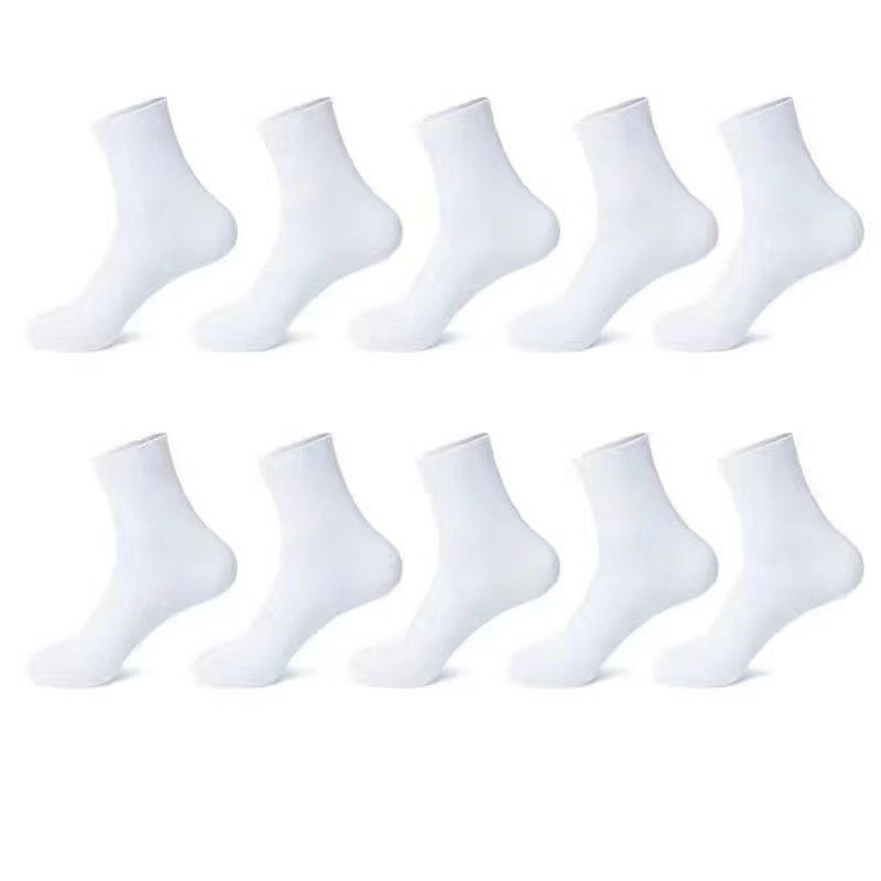 Disposable travel mid-calf socks, no-wash socks, men's spring and summer odor-resistant mid-calf socks, women's short socks for business trips and students.