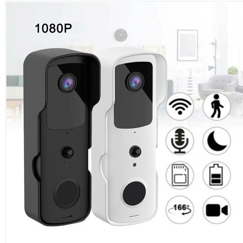 【 Factory 】 Smart WIFI Video Doorbell, wireless home, no-hole anti-theft monitoring doorbell, video intercom