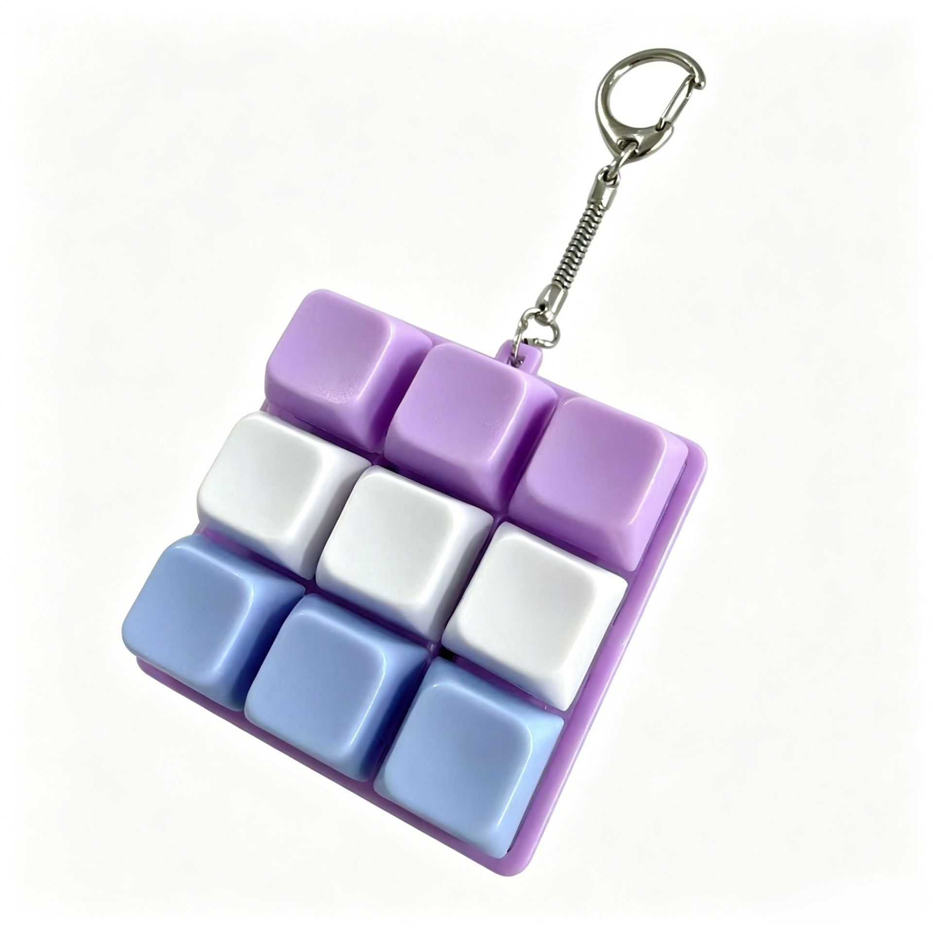 Our store's best-selling 9-key decompression button, pink macaron, mixed color and solid color keychain toy hanging