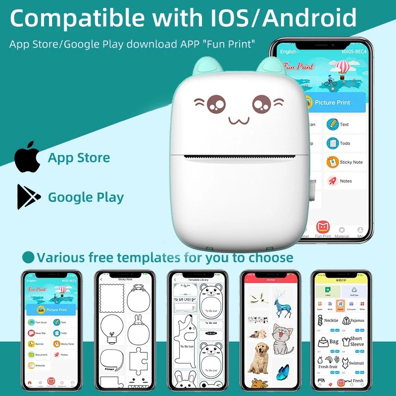 Hot-selling portable mini printer with wireless smartphone connectivity for home use - a popular cross-border e-commerce platform.