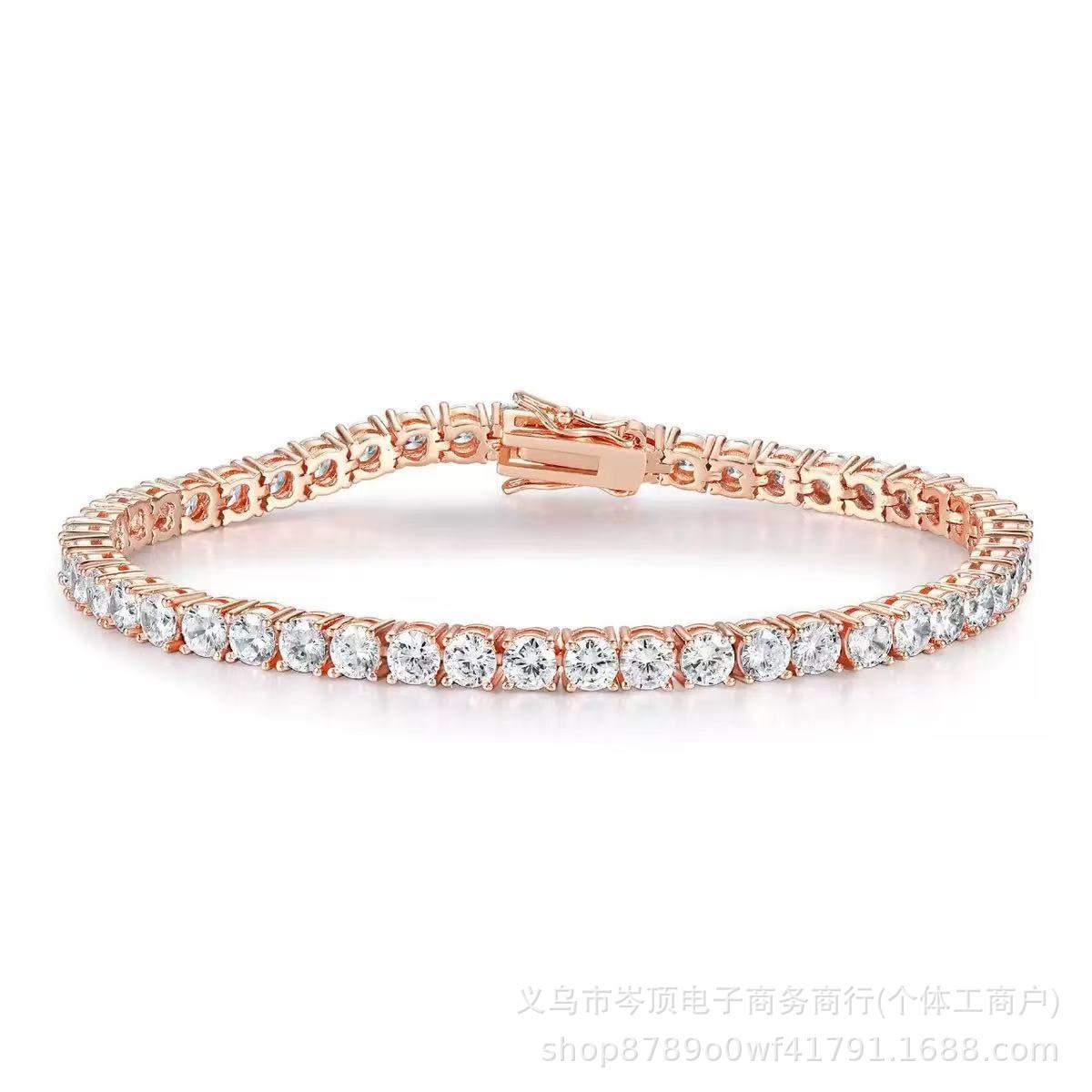 Cross-border fashion high-end Tennis bracelet Tennis Chain 3m, 4m, 5M, 6mm full diamond zirconia bracelet