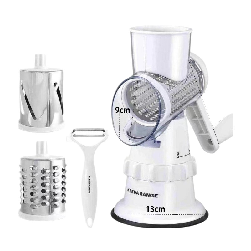 Hand-cranked drum vegetable slicer, slicer and grater, kitchen multi-functional fruit vegetable slicer, multi-functional potato grater