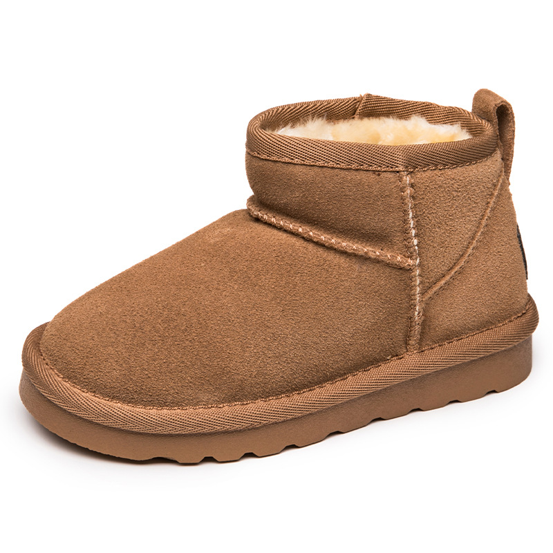 Children's snow boots 2026 Winter new style Boys' sports fleece cotton boots Girls' warm, anti-slip, fashionable and soft boots
