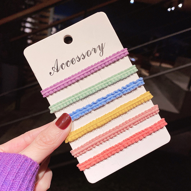 2021 New Candy Color High Elasticity Basic Hair Tie/Hair Band for Women, Cute Lace Braid Hair Tie, Hair Tie