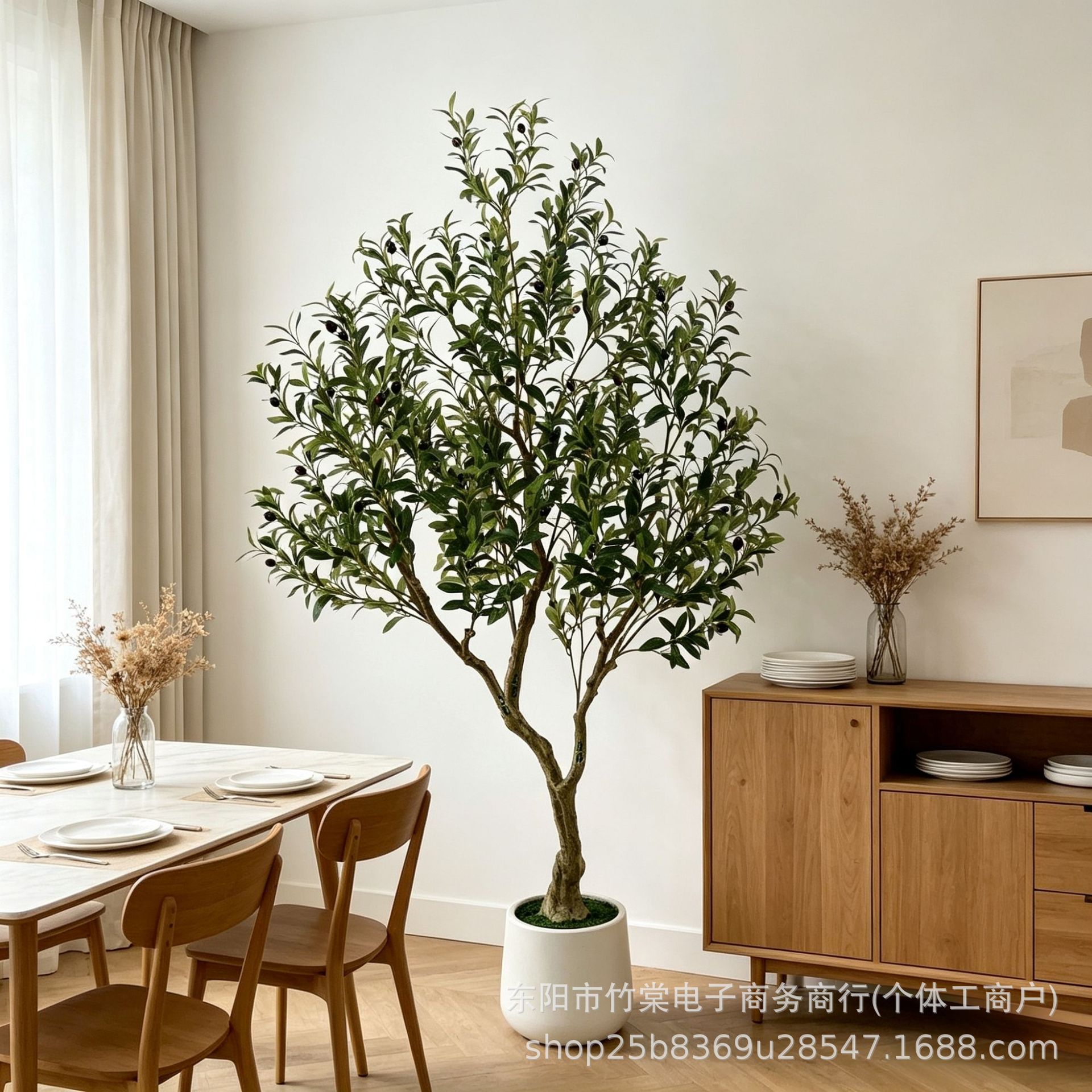 Cross-border best-selling artificial green plants, large olive trees, Nordic-style home, living room, hotel, shopping mall floor decoration trees