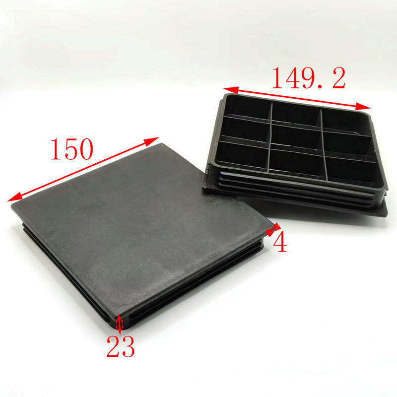 Two-leaf tube square plug stainless steel furniture table leg cover plug plug, furniture foot cover plastic steel pipe inner plug plug