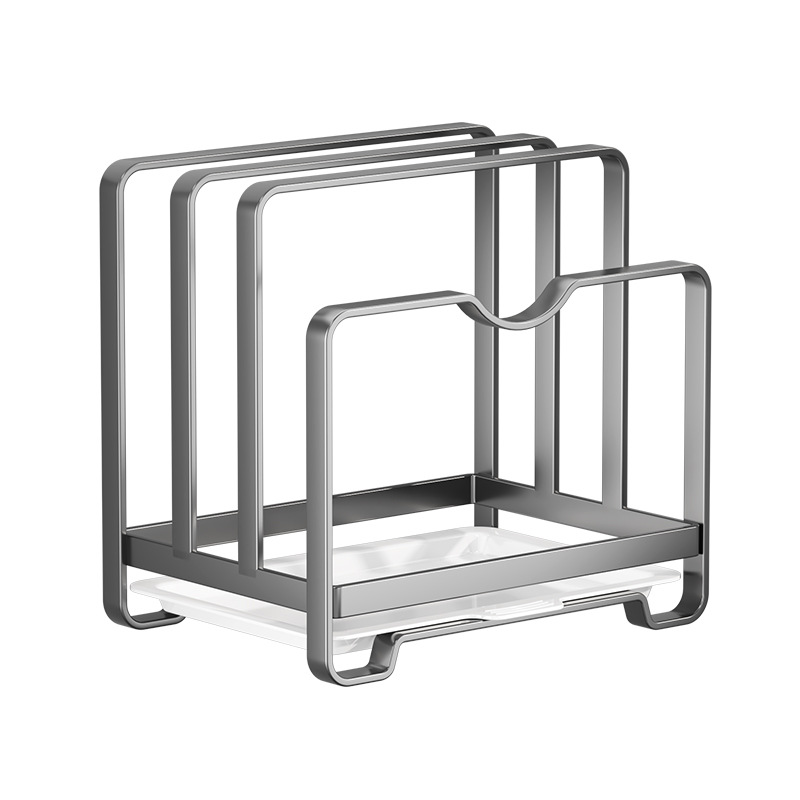 Kitchen pot lid rack, spatula holder, cutting board shelf, household countertop draining rack, thickened storage rack, chopping board rack