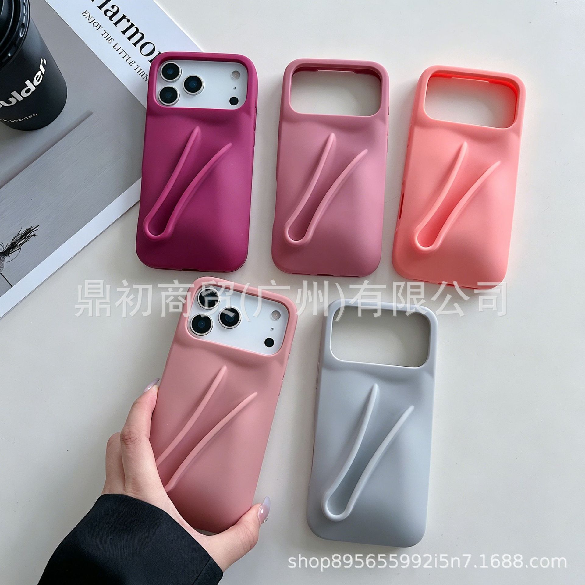 In stock: Hailey lipstick holder, iPhone 17/16/15 Pro Max silicone drop-proof phone case.