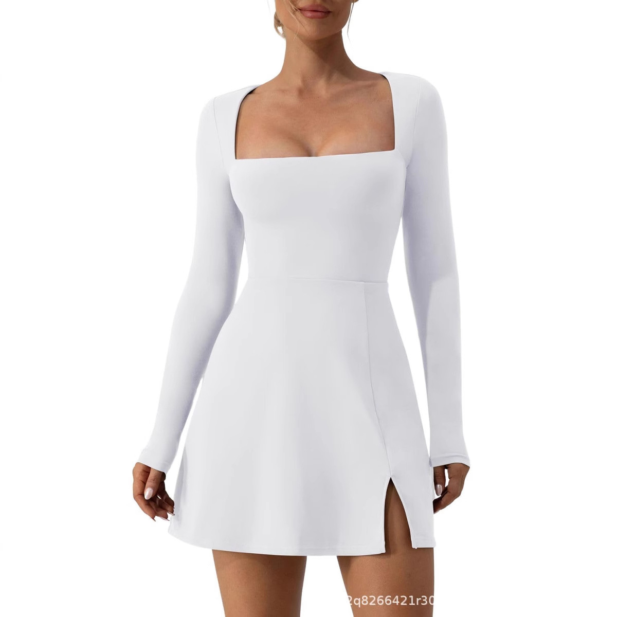 2023 Amazon AliExpress Wish Independent Website eBay Cross-border Women's Square Neck Multi-color Dress