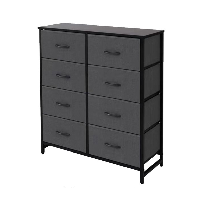 Four-layer, eight-drawer storage cabinet manufacturer wholesale, home clothing storage, simple drawer cabinet, non-woven fabric drawer type.