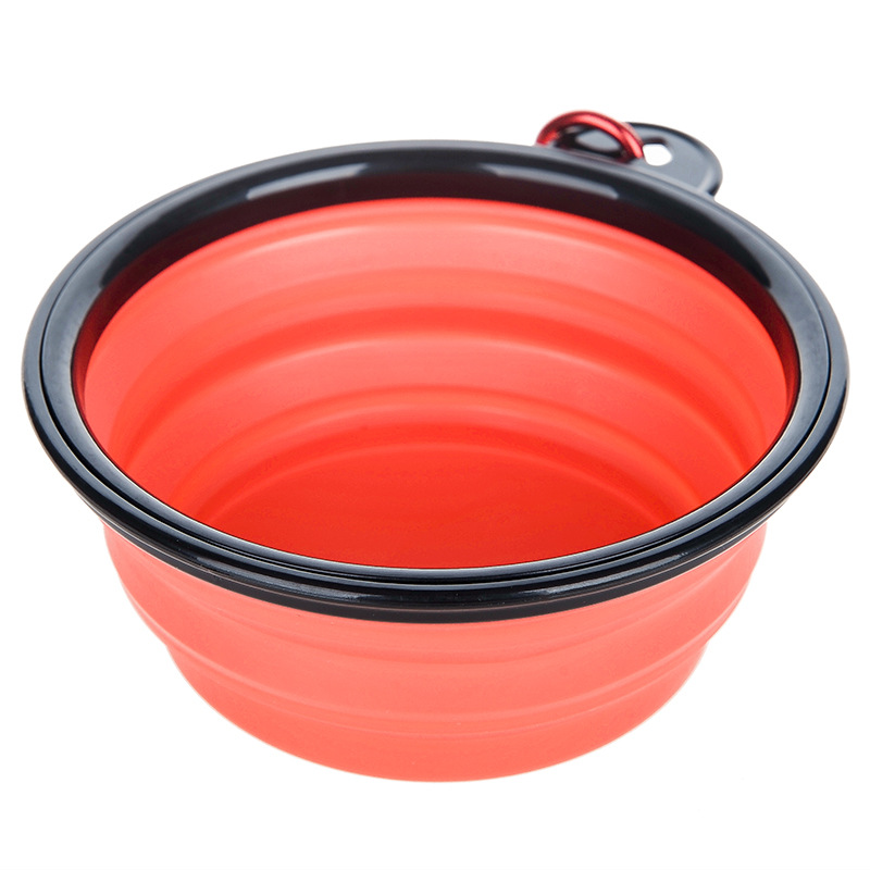 Folding small dog bowl, pet bowl, portable cat bowl for outdoor travel, folding pet food sets in stock