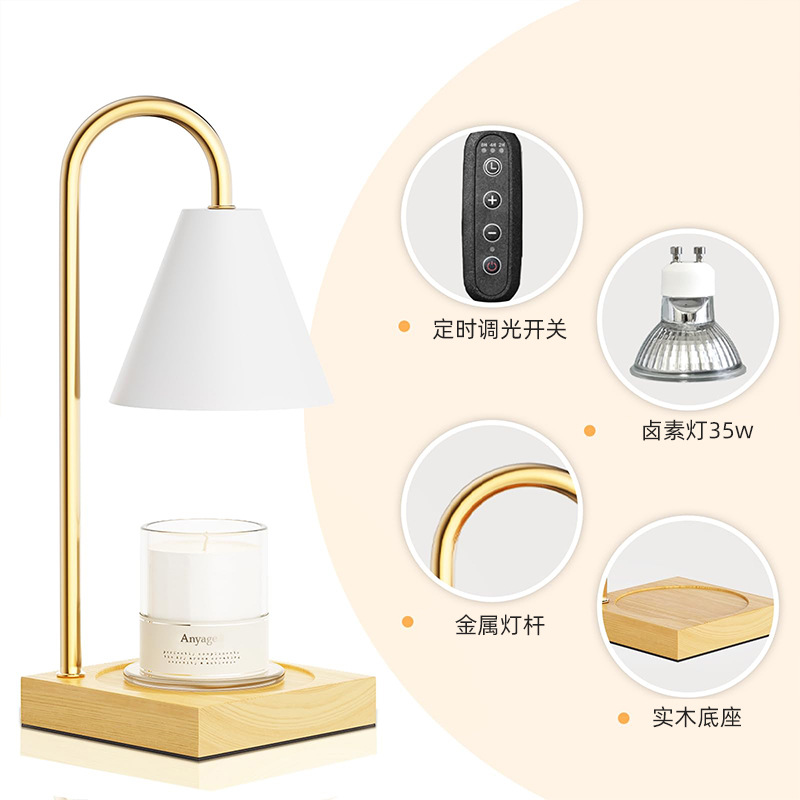 Cross-border popular flameless aromatherapy lamp, wax melting lamp, bedside elegant birthday gift, simple retro creative table lamp