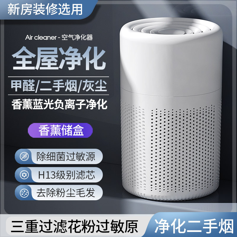 Air purifier for removing smoke and odor, household formaldehyde and second-hand smoke smell, purification machine gift