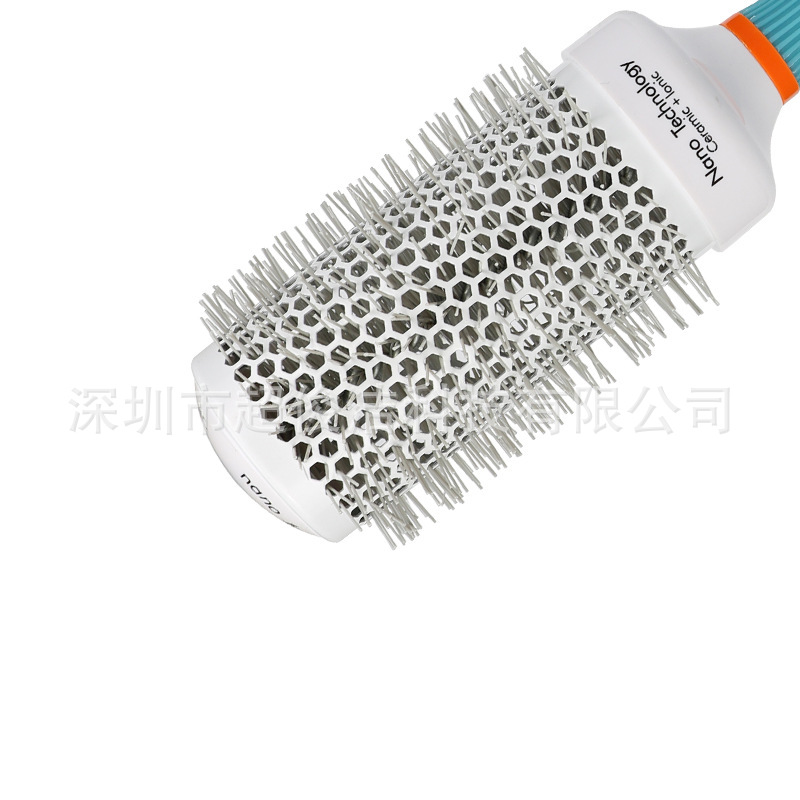 CJJ Foreign Trade Hair Comb Set: Ceramic Comb, Aluminum Tube Hair Comb, Round Brush Set, Blue Curling Comb with Hollowed-Out Design for Hair Care