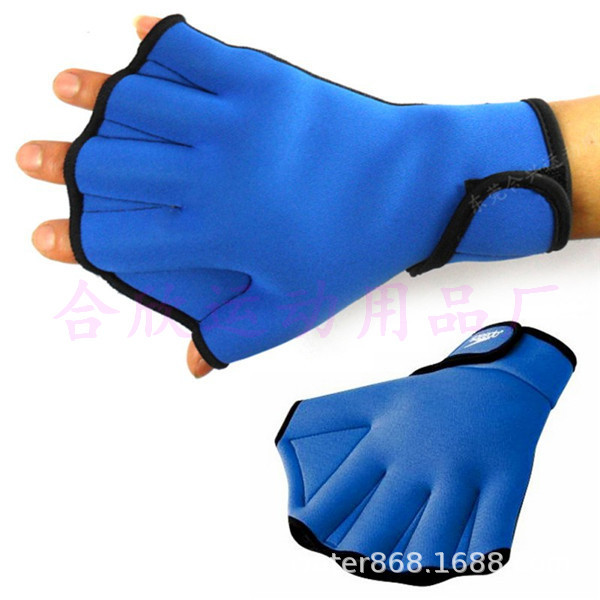 Swimming equipment: Freestyle swimming paddling hands, rubber webbed hands, swimming gloves, duck feet hands, men's and women's half-finger hands, PU 866