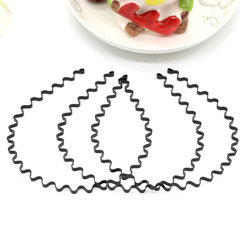 Men's slicked-back headband, sports headband, women's headwear, Korean style, simple adult wavy hair clip, metal hairpin, versatile headband.