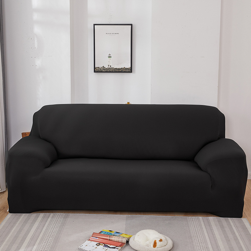 Quran waterproof milk silk solid color elastic full cover, thickened fabric combination anti-slip sofa cover